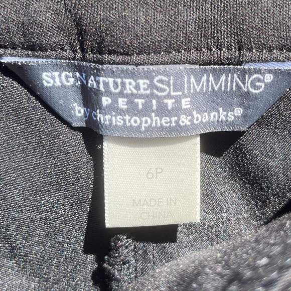 Signature Slimming Petite by Christopher & Banks cropped black pants size 6P - Picture 3 of 16